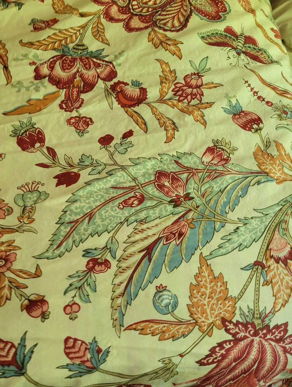 Pottery Barn Caesarea Israel Cotton Paisley Duvet Cover Sham Full Queen 3pc Set